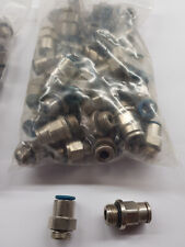 50x Pneumatik 1/4 6mm Verschraubung Verbinder Rexroth Druckluft PU Druckluft