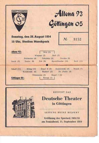 Fussball programmheft 54 55 - fussball-programmheft,
