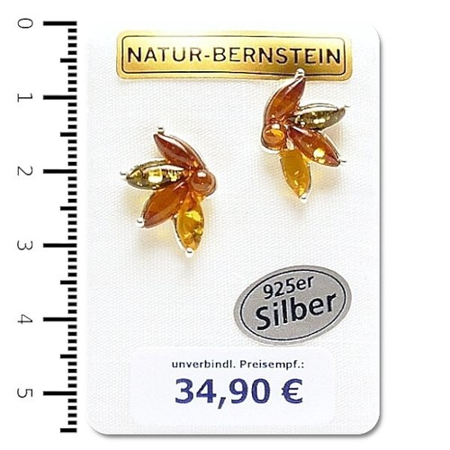 Natur bernstein ohrringe - natur,
