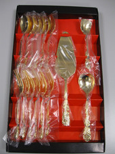 KAFFEEBESTECK vergoldet 15-tlg Vintage Japan unbenutzt