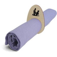 5 Serviettenringe/-halter "Polizei Hundeführer kniend" aus Holz (NR00071197)