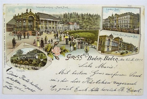Rarität litho 1898 gruss - rarität,