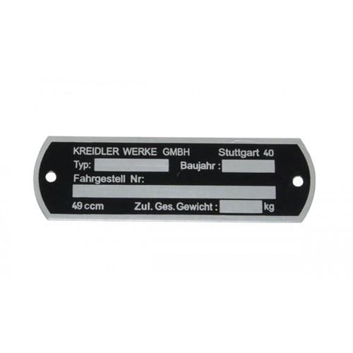 Plakette rahmen für kreidler - für,