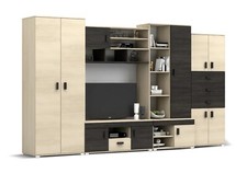 Wohnwand Anbauwand mit TV-