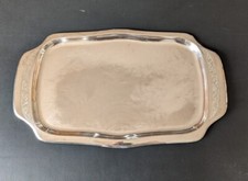 1970er Großes Serviertablett Versilbert Silver Plated ServierPlatte Griff