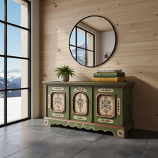 Voglauer Anno 1700 grün Kommode Schrank Anrichte massiv TV groß Sideboard Holz