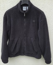 Adidas Originals Sherpa Fleece Sport Freizeit Jacke schwarz L Neuwertig Original