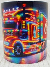 Coca-Cola Holidays are Coming Weihnachtstasse 11 Unzen verpackt Neon Truck V1