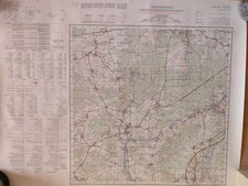 Vintage Militärgeograhische Karten: Breloh Größe 73 x 56 cm Top ❗70iger