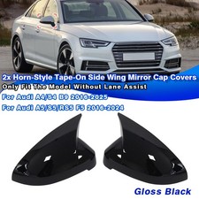 2x Glanz Schwarz Spiegelkappen