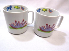 Zwei Thomas-Brigitte Henkelbecher - Dekor: "Bauernhoftiere"