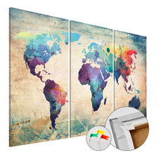 Korkbild Rainbow Map - Kork -