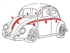 Alu Zierleisten Satz für VW