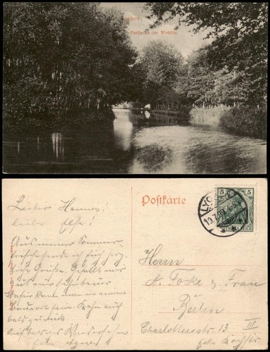 Ansichtskarte lychen partie - ansichtskarte, an