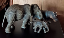 Schleich Elefant Elefantenbaby Flusspferd Nilpferd Sammlungsauflösung UNBESPIELT