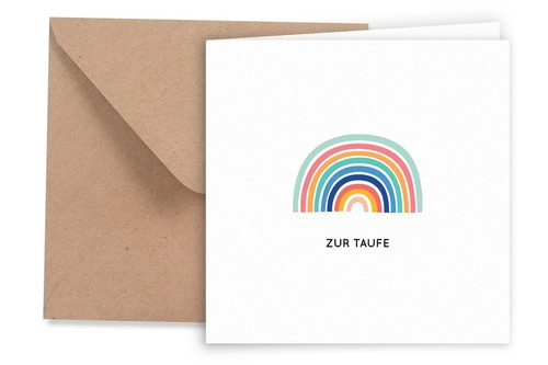 Friendly fox karte zur taufe - karte,