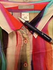 Klassische gestreifte bluse - gestreifte,