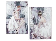 2er SET Leinwandbild Ballerina