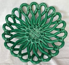 GRÜNER FRUCHTKORB MIT KERAMIK SIGNIERT VALLAURIS