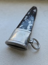 Metall Scheide schwarz-silber,LW DLV Dolchscheide Blankwaffe Fliegermesser Teil?