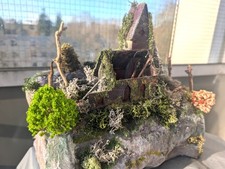 H0 Diorama 1/87 Lost Place , kleine verlassene Bergkirche, Unikat