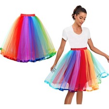 Damen Tutu Regenbogen Kostüm