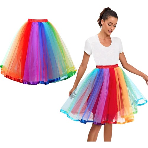 Damen tutu regenbogen kostüm - regenbogen,