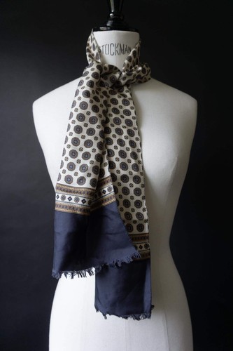 Vintage seidenschal mit - vintage,