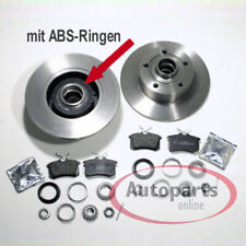 Bremsscheiben Ø 245 mm + ABS Ringe + Beläge + 2 Radlager hinten für Audi A4 [B5]