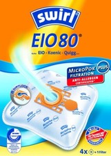 2 Pakete Swirl Staubsaugerbeutel EIO80 / EIO 80 AirSpace für EIO Alaska