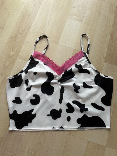 Top mit kuh muster - muster, spitze