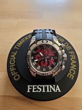 FESTINA F16600/8 Chrono Bike Pink /Schwarz PU Band Neu Ungetragen In Box