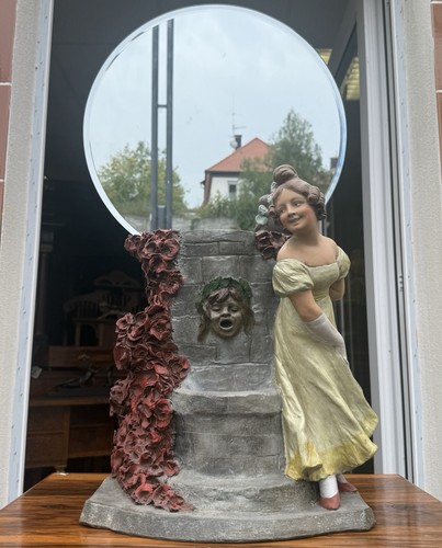 Goldscheider figur mit spiegel - mit,