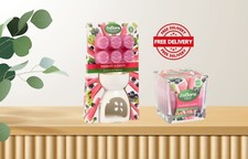 Zoflora Duftwachs Melts Ölbrenner & Kerze --Rhabarber & Cassis-- 100% Original