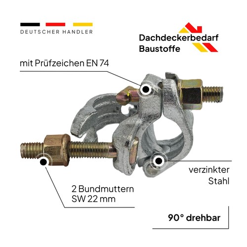 Normalkupplung gerüstschelle - normalkupplung,