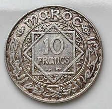 10 Francs 1352 AH 1934 Marokko