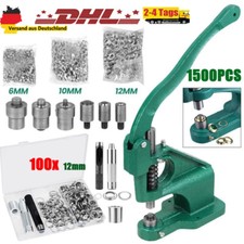 Ösenpresse Set Handpresse Ösenmaschine Ösenzange Set mit Nietenpresse 6/10/12 mm