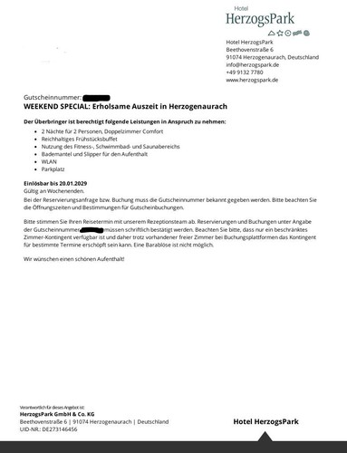 Hotelgutschein herzogenaurach - hotelgutschein,