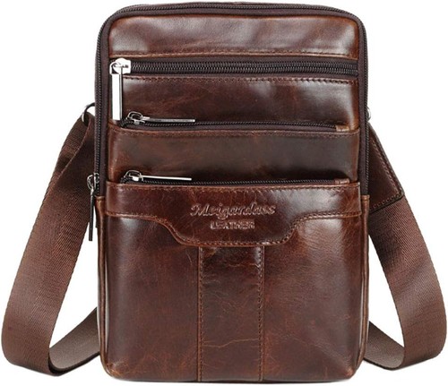 Leder business messenger - business, bag