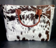 Damen Tote Bag aus Kuhfell | Echt Leder Handtasche | Hair-on Cowhide
