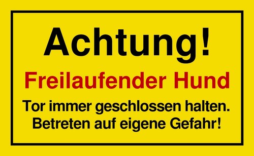 Schild achtung - schild,