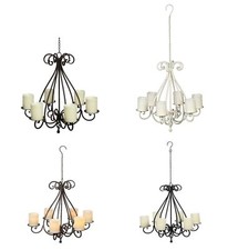 Kronleuchter Eisen Kerzenhalter Deckenhänger Kerzenleuchter 6-arm 60cm Lampe