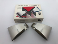 WMF 2 Serviettenringe Cromargan Edelstahl Servietten Halter - Neu