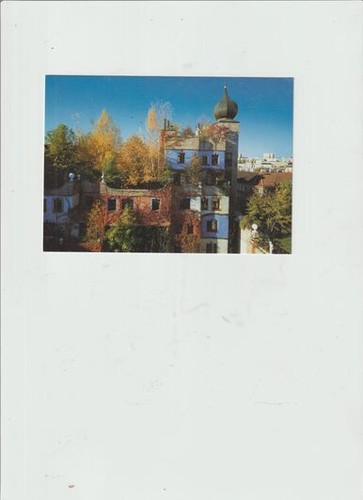 Postkarte hundertwasser haus - postkarte, hundertwasser-haus