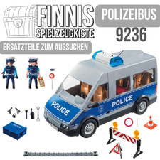 Playmobil 9236 Polizeibus m Straßensperre Ersatzteile Action Polizei Bus Police