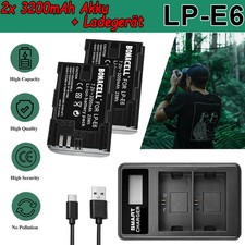 2x 3200mAh LP-E6N Akku & Dual