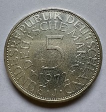 5 Mark 1972 J BRD Deutschland Silber Münze (1375)
