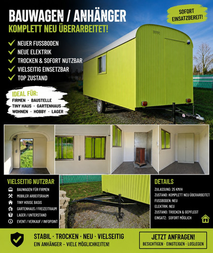 Bauwagen grün sofort - bauwagen,
