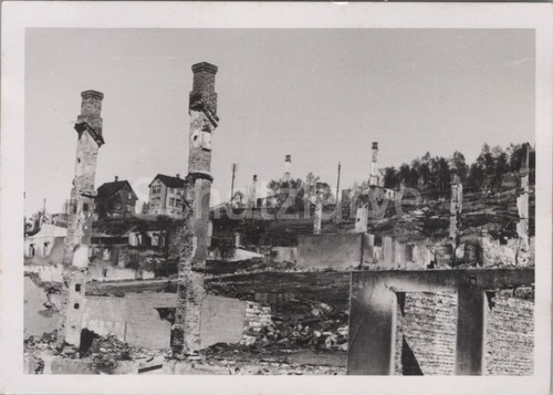 Foto zerstörtes narvik - zerstörtes, 1940