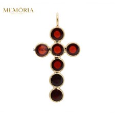 Solid 18k Gelbgold Granat